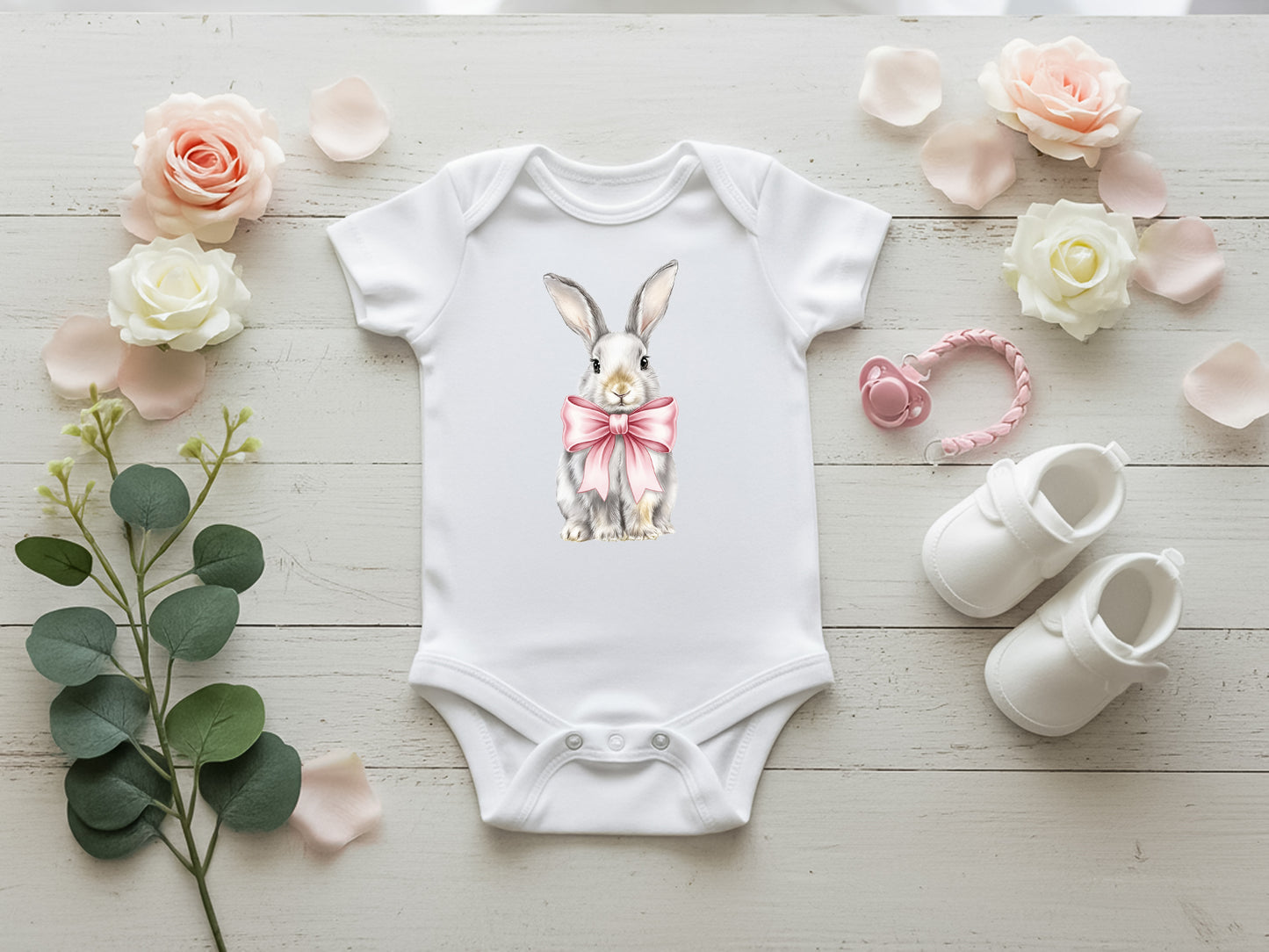 Watercolor Easter Bunny Clipart • Cute Rabbit PNG Set