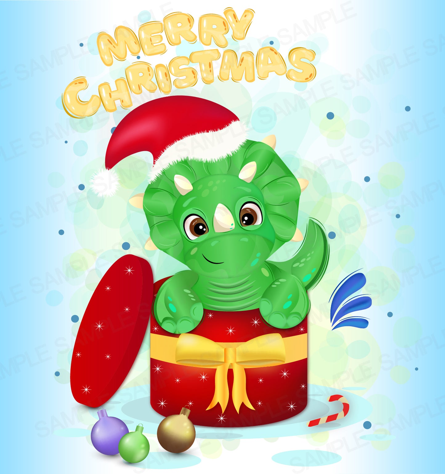 Christmas Dinasaur PNG, Baby Christmas Dinasaur Iron On Transfer