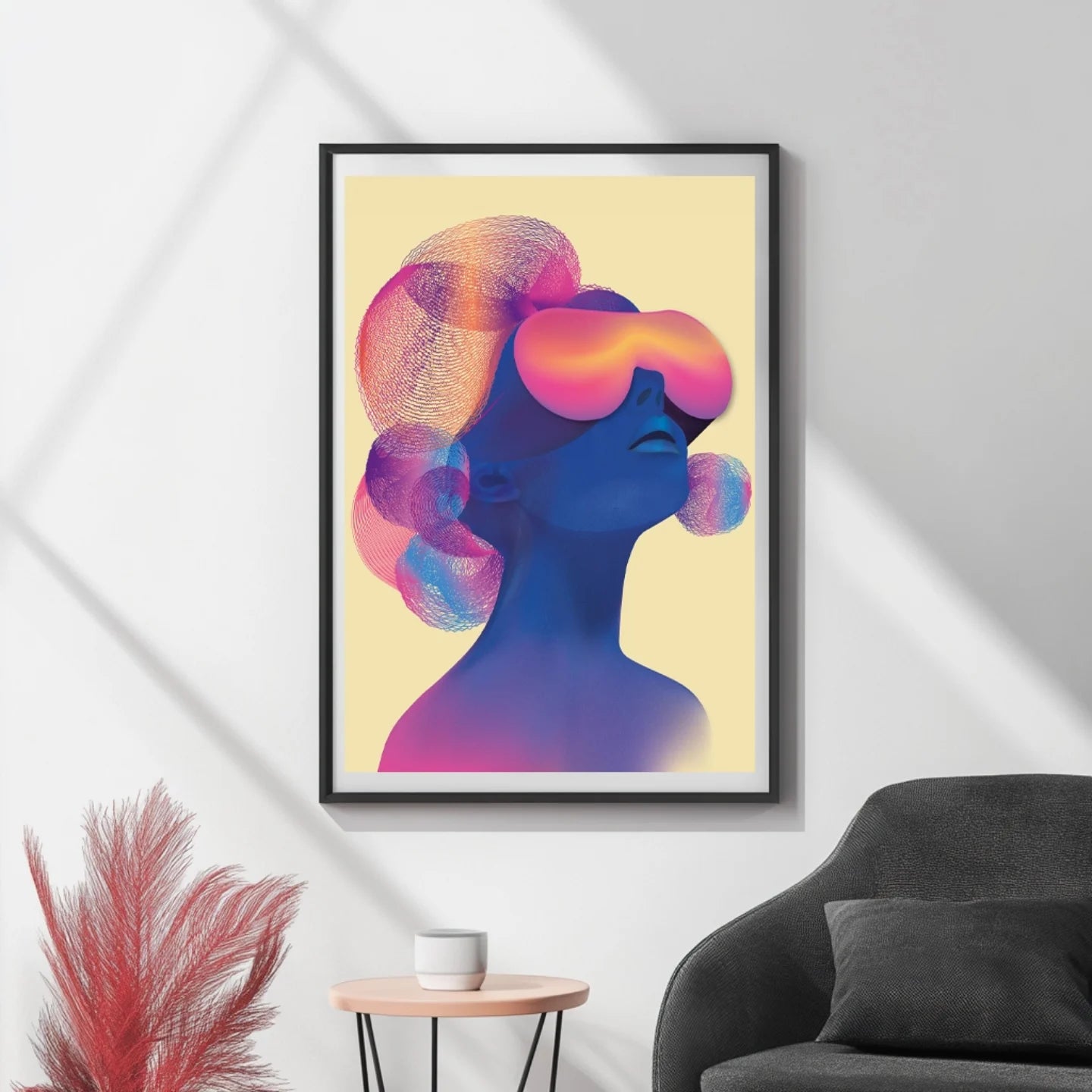 A minimalist and psychedelic illustration