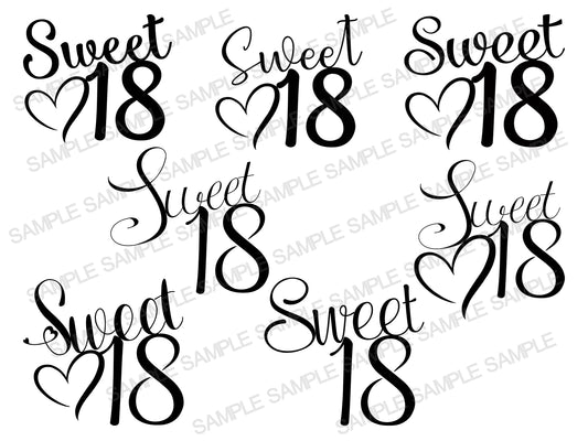Sweet 18 SVG File