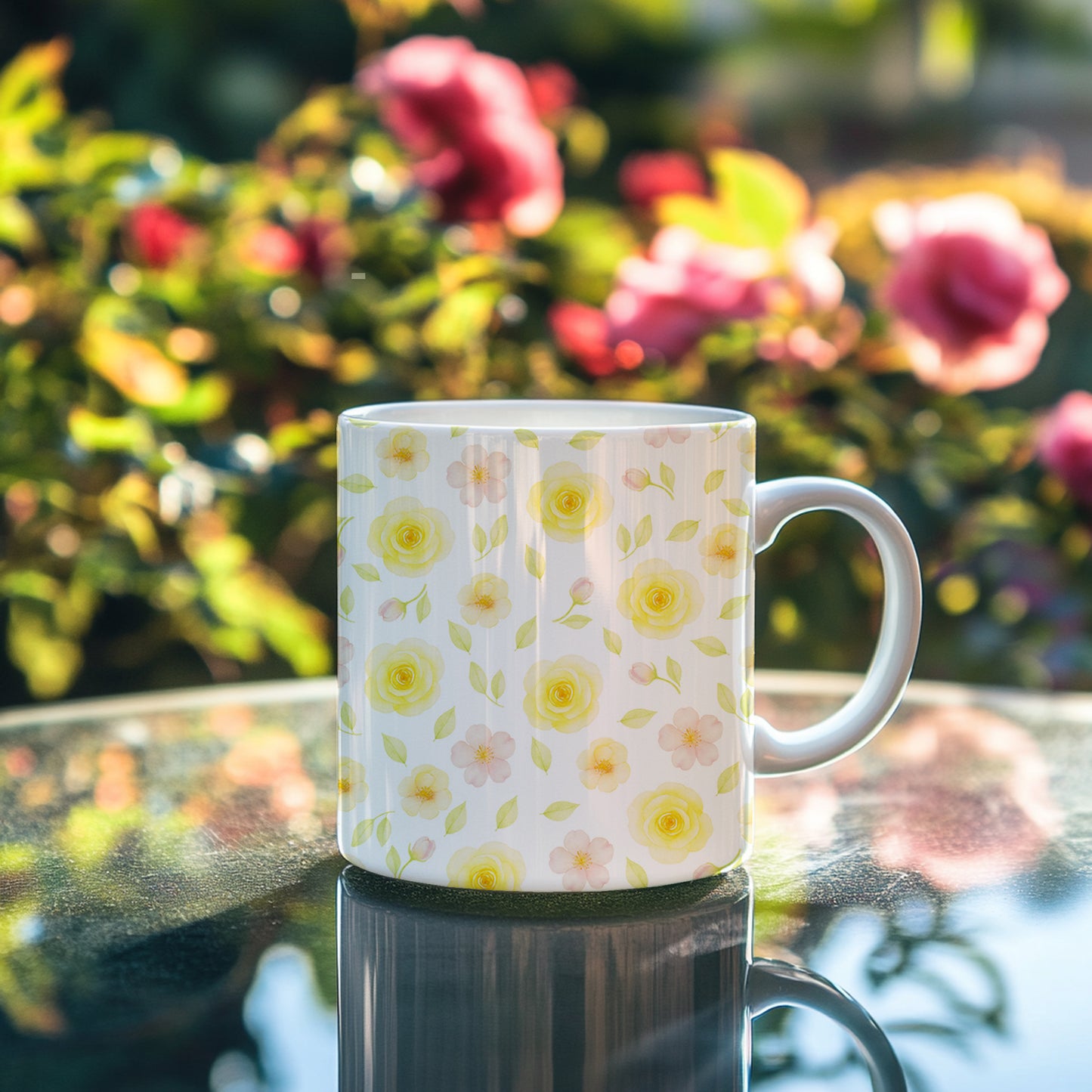 Watercolor Yellow Floral Seamless Pattern | Dainty Spring Daisy Digital Paper | Fabric & Textile Design