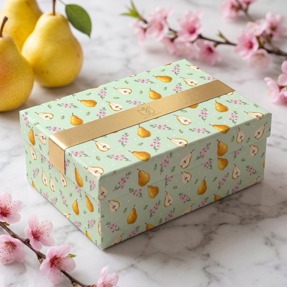 Watercolor Pear & Spring Blossom Digital Paper Bundle | Seamless Patterns