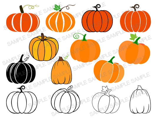Pumpkin SVG File, Pumpkin Clipart
