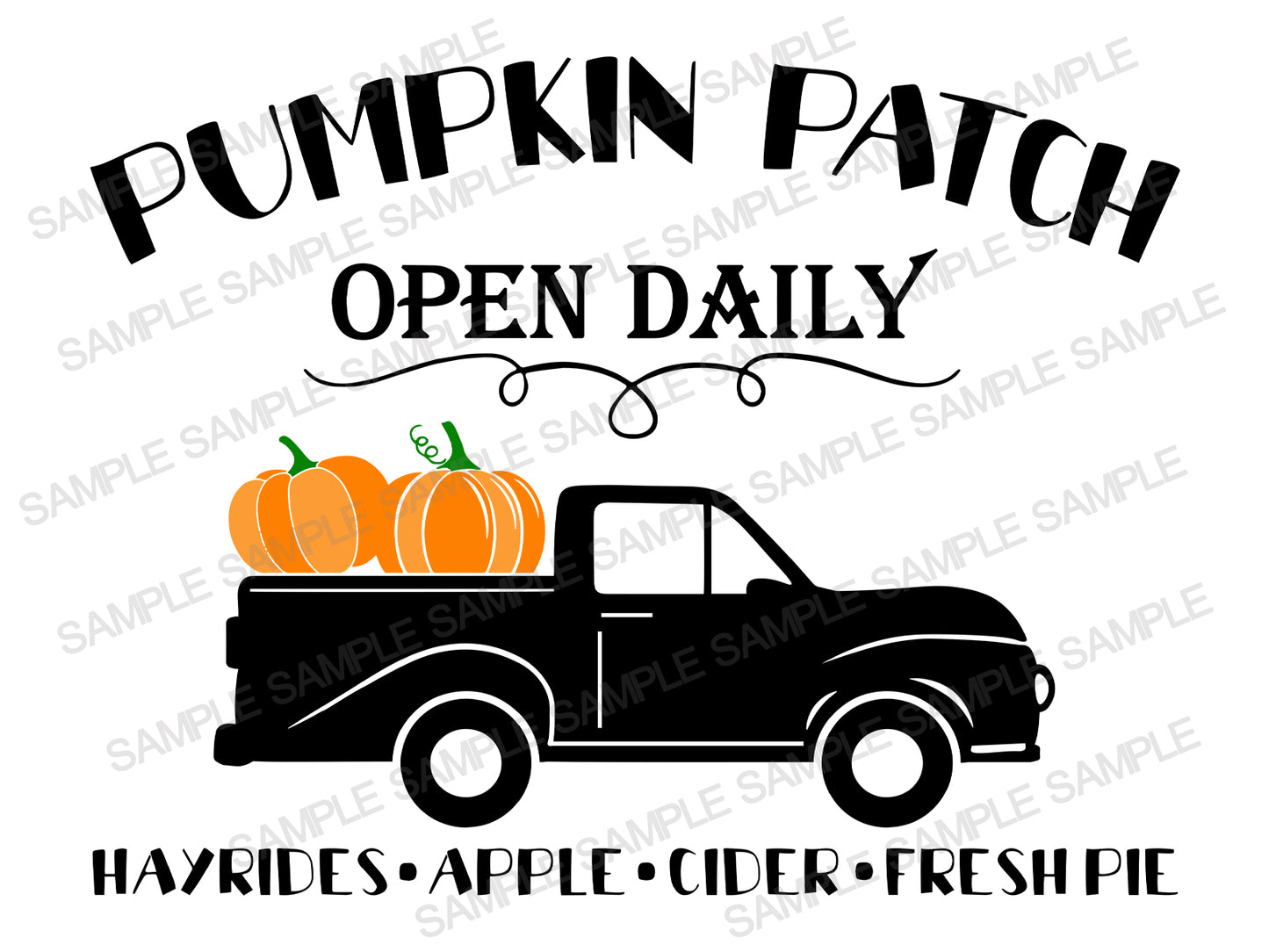 Pumpkin Patch SVG File,  Truck Svg File