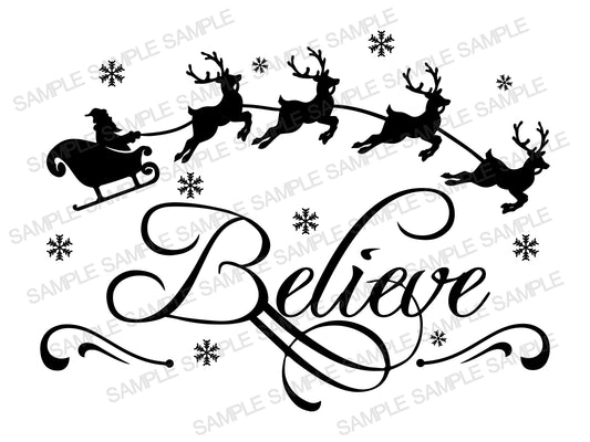 Believe Christmas SVG