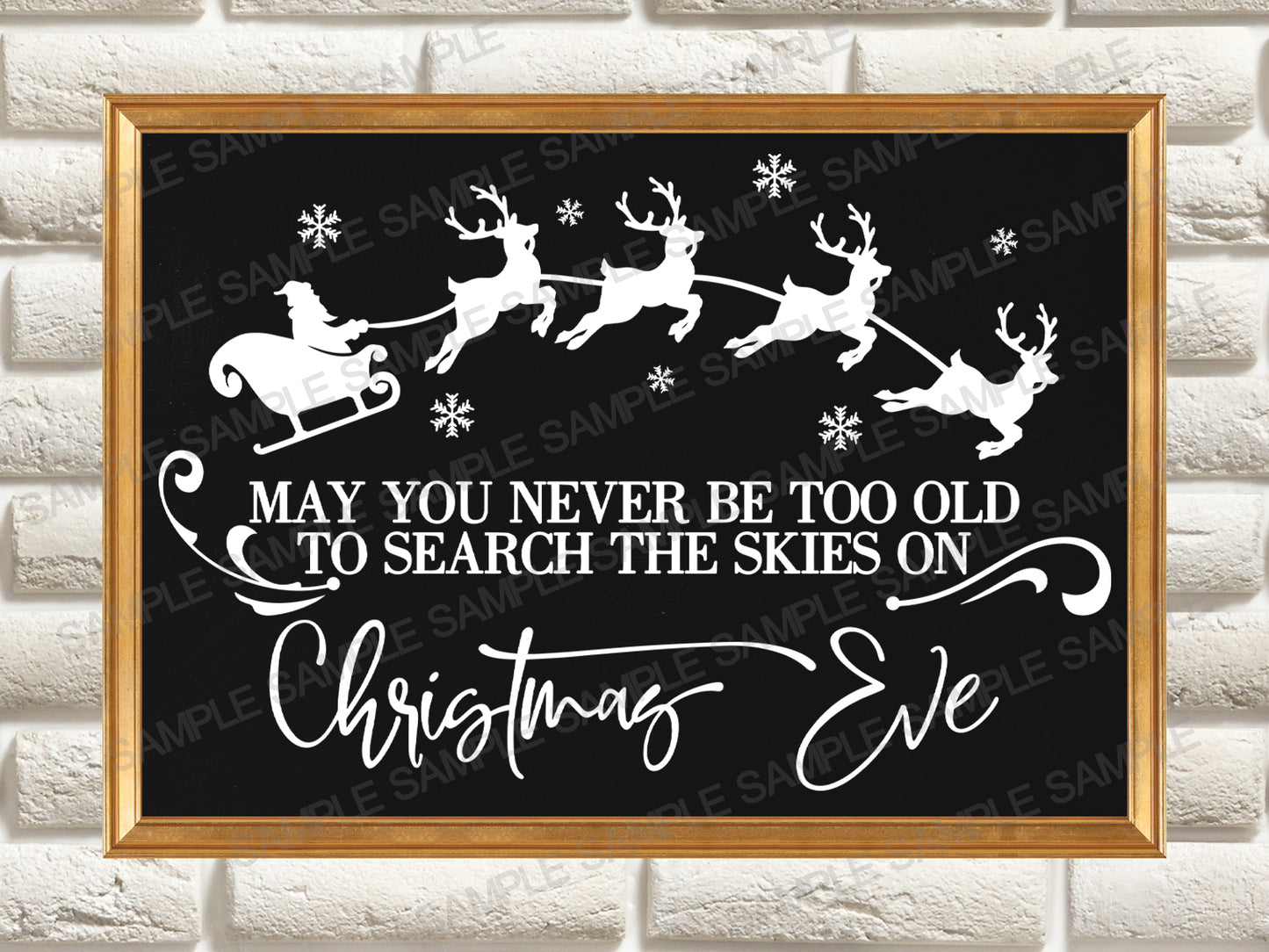 May You Never Be Too Old To Search The Skies On Christmas Eve Svg, Santa Sleigh Svg, Christmas Png, Winter Svg, Png