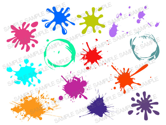 Paint Splatter SVG, Paint Splash Clip Art