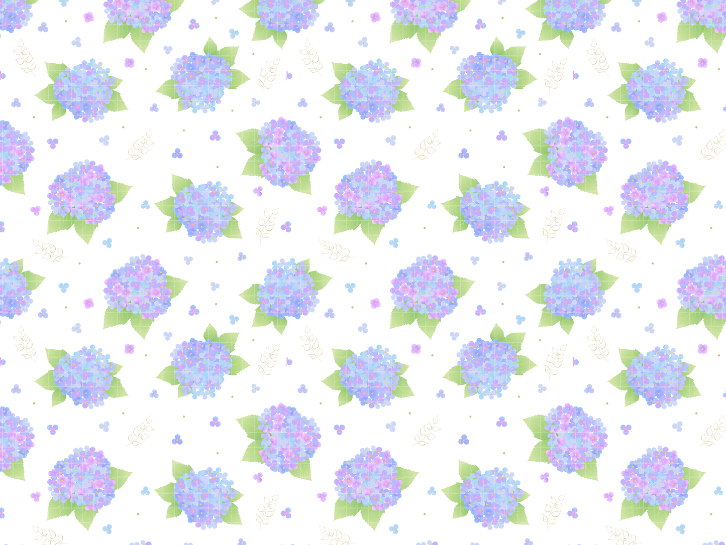 Pastel Hydrangea Seamless Pattern Bundle | Watercolor Floral Digital Paper