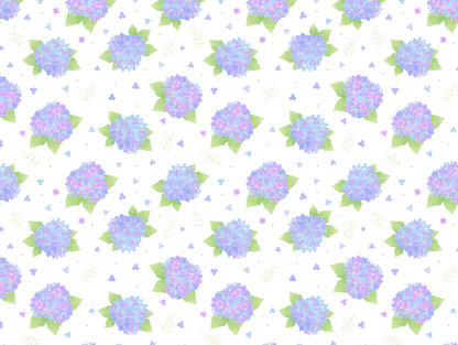 Pastel Hydrangea Seamless Pattern Bundle | Watercolor Floral Digital Paper
