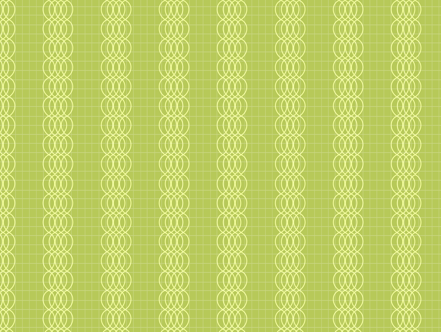 Spring green interlocking circles seamless pattern background.