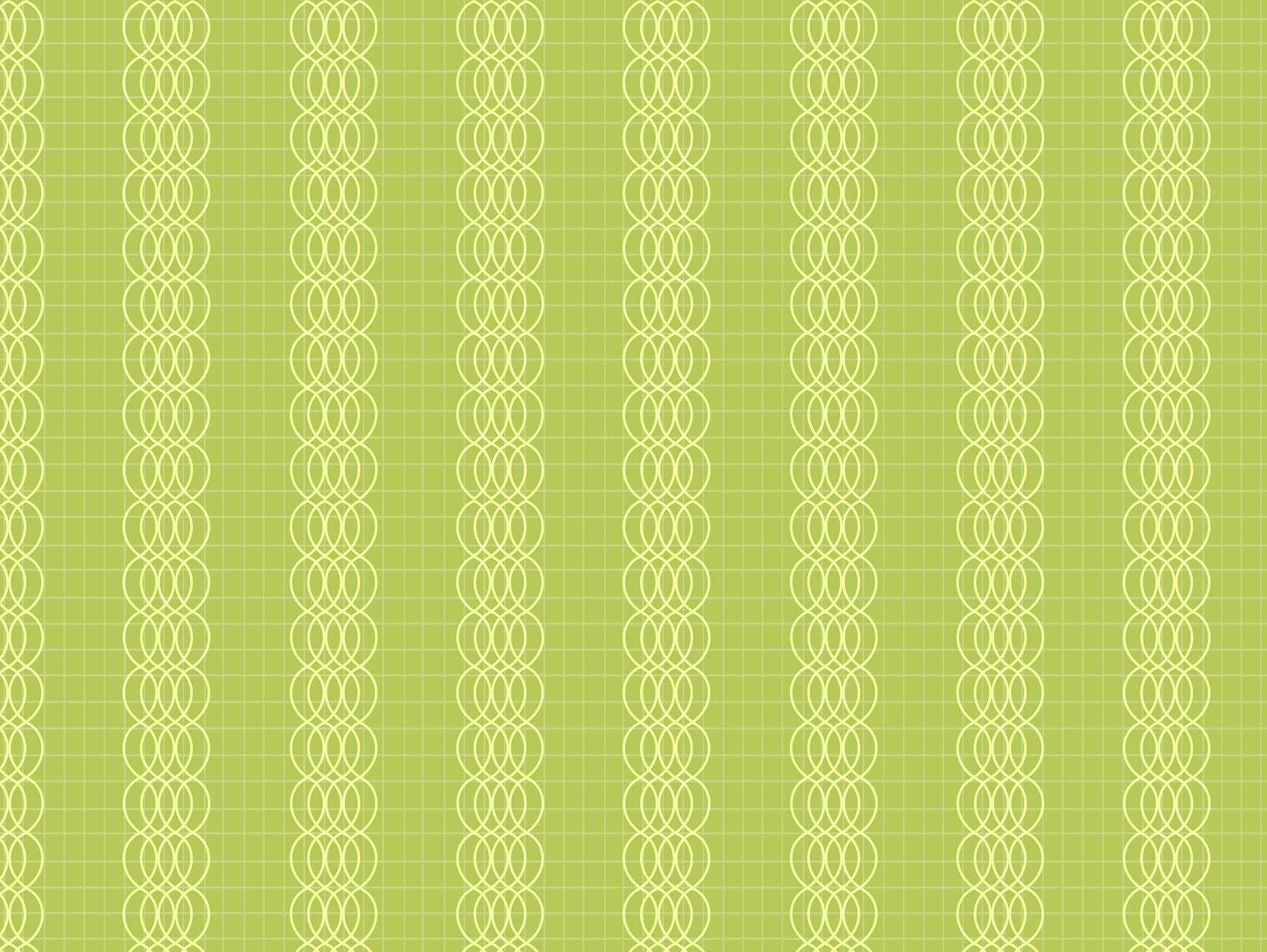 Spring green interlocking circles seamless pattern background.