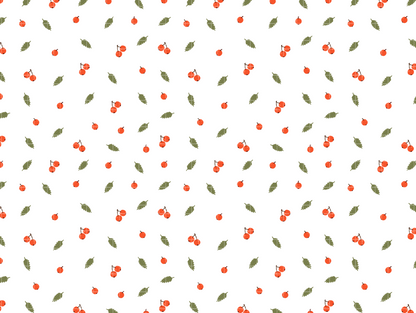 Seamless pattern with red autumn Seamless pattern with red autumn berries and green leaves on dark and light backgrounds for fall wrapping paper.