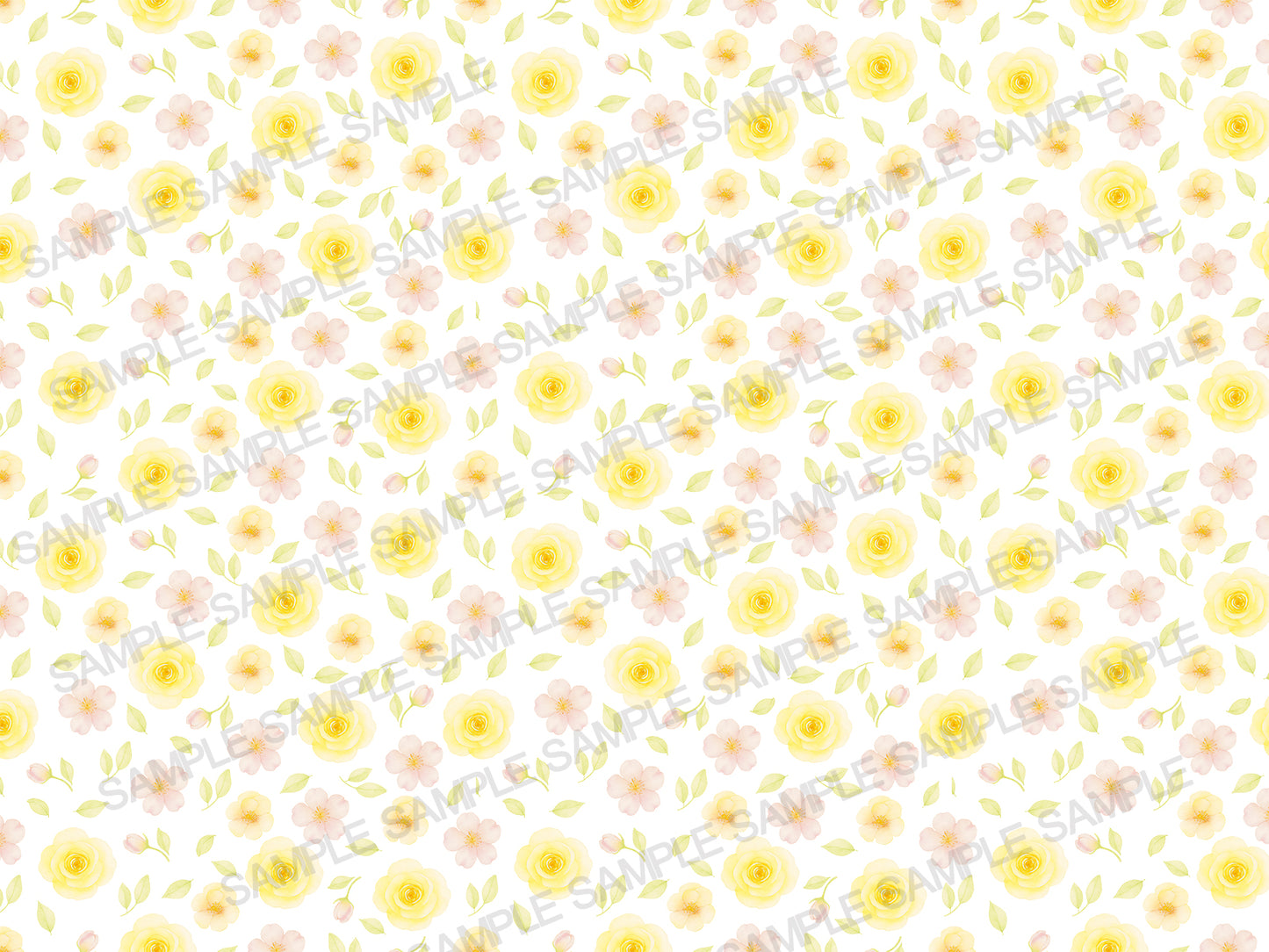 Watercolor Yellow Floral Seamless Pattern | Dainty Spring Daisy Digital Paper | Fabric & Textile Design