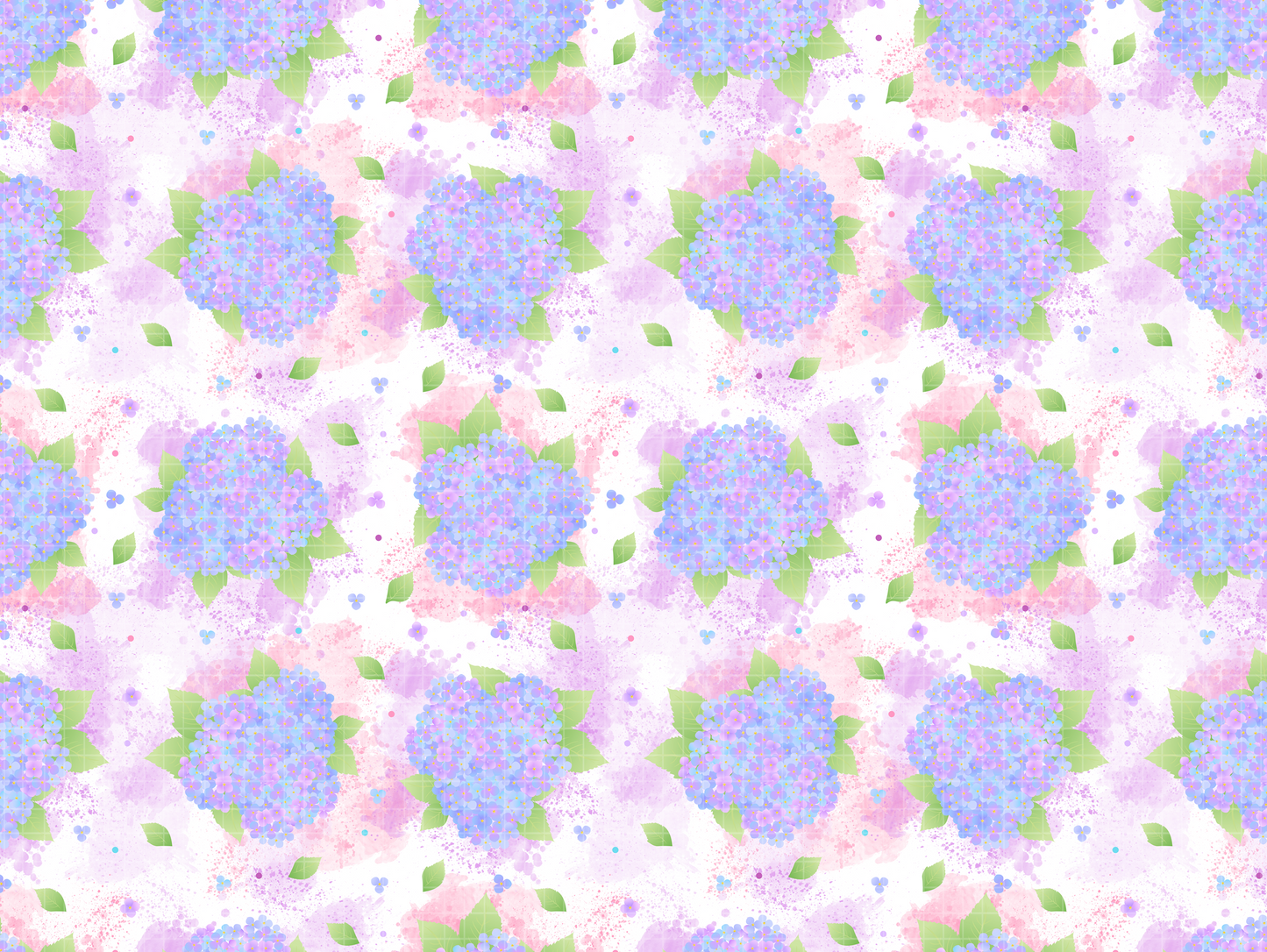 Pastel Hydrangea Seamless Pattern Bundle | Watercolor Floral Digital Paper