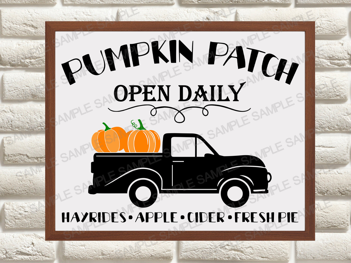 Pumpkin Patch SVG File,  Truck Svg File