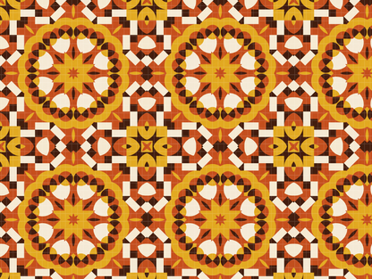 Sunset Mosaic — Art Deco Geometric Seamless Pattern