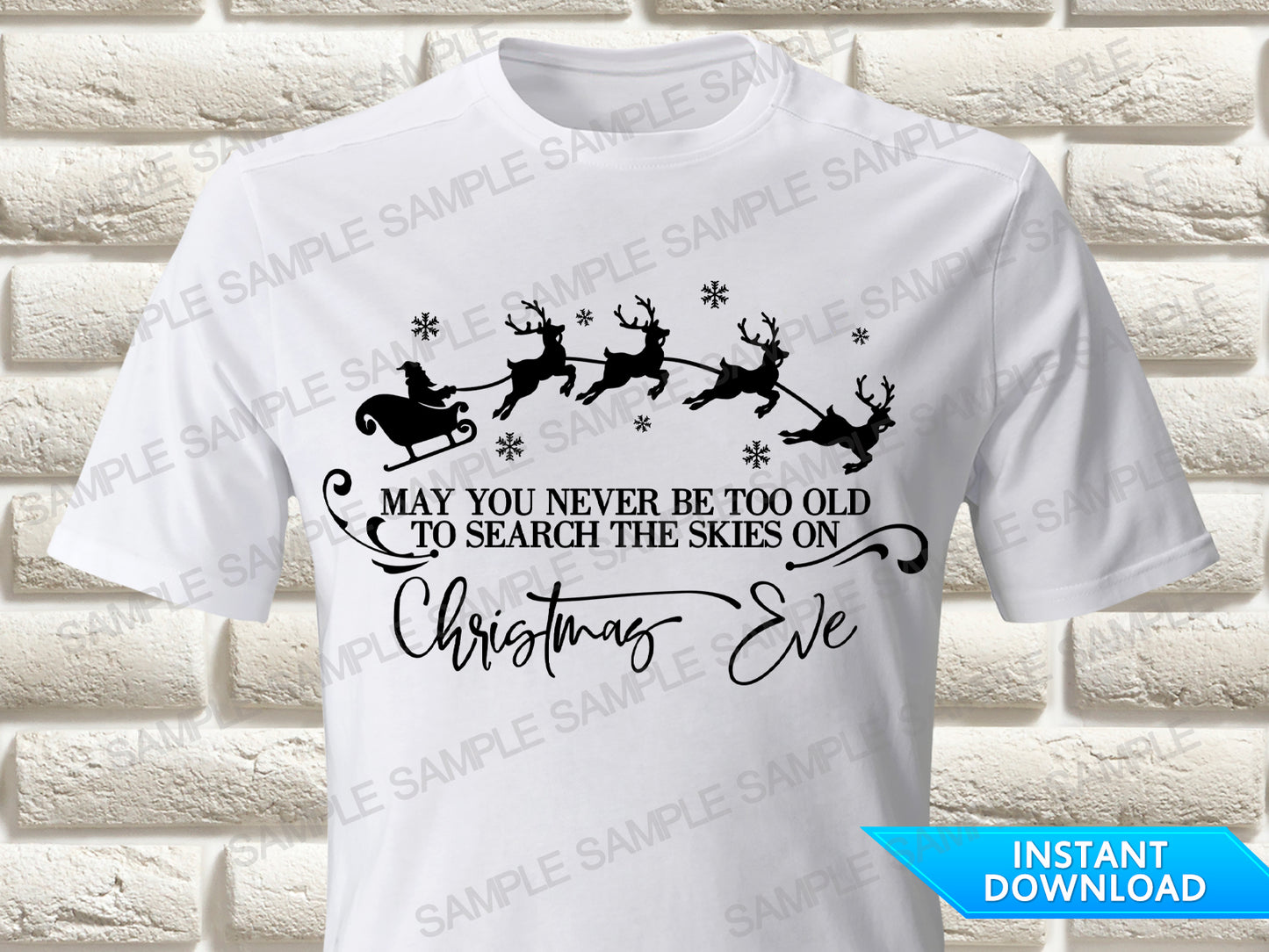 May You Never Be Too Old To Search The Skies On Christmas Eve Svg, Santa Sleigh Svg, Christmas Png, Winter Svg, Png