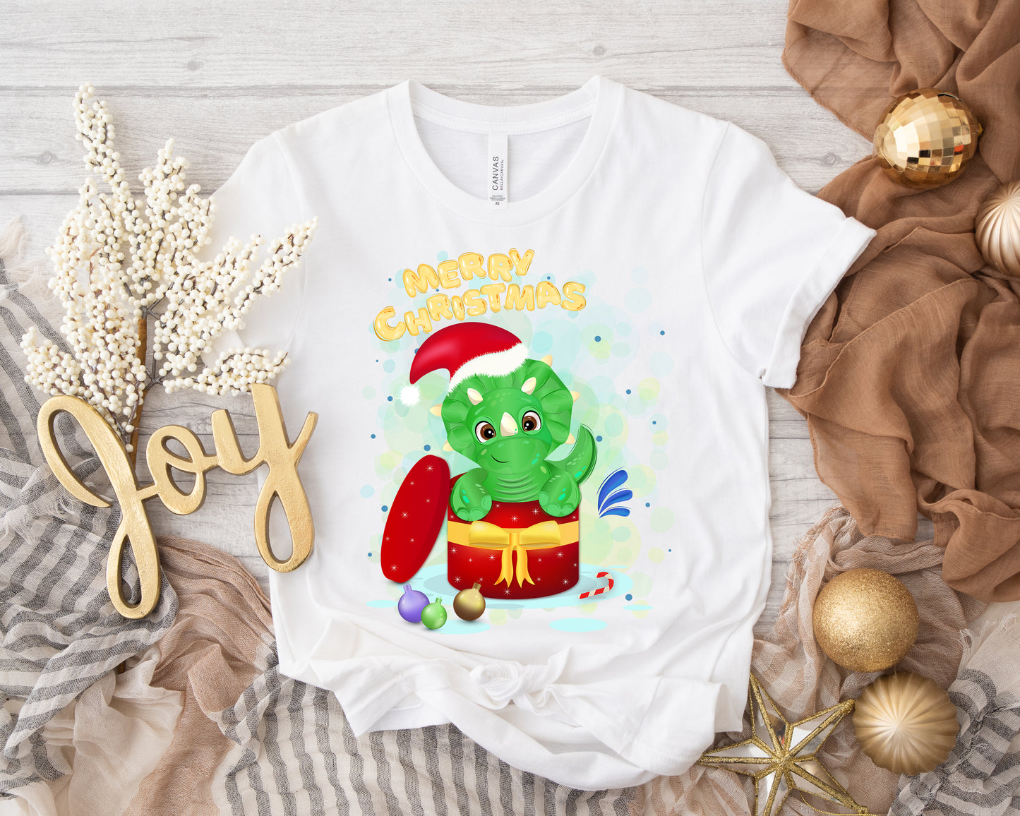 Christmas Dinasaur PNG, Baby Christmas Dinasaur Iron On Transfer