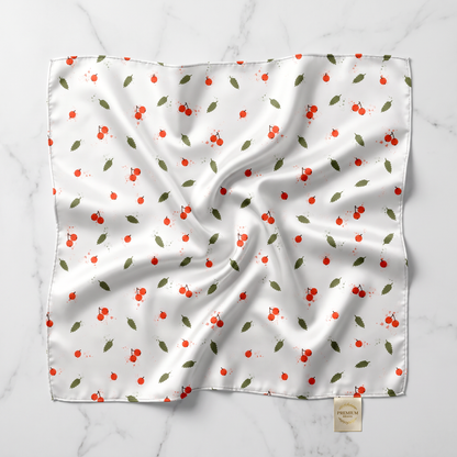 Seamless pattern with red autumn berries and green leaves on dark and light backgrounds for fall wrapping paper.