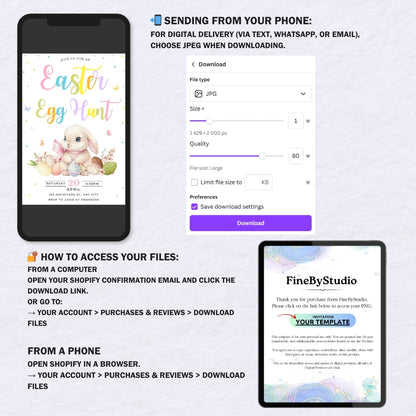 Editable Easter Egg Hunt Invitation Template, Pastel Bunny Canva Invite