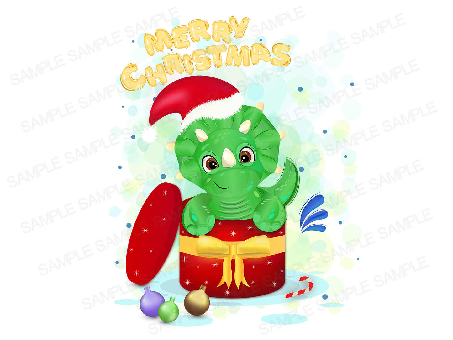 Christmas Dinasaur PNG, Baby Christmas Dinasaur Iron On Transfer
