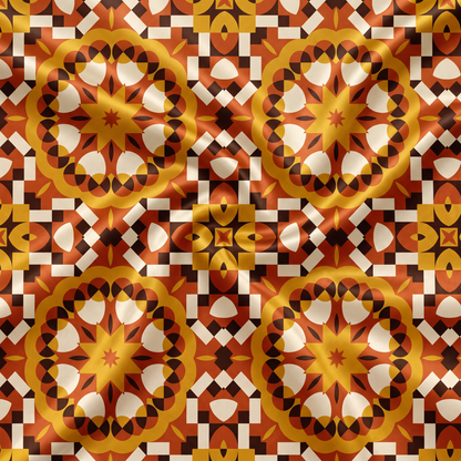 Sunset Mosaic — Art Deco Geometric Seamless Pattern