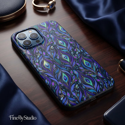 Midnight Peacock — Blue & Jewel Ornamental Seamless Pattern