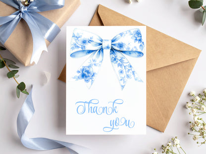 Watercolor Blue Bows Clipart Set | Baby Shower, Christmas, Winter PNG