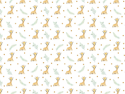 Watercolor Safari Baby Animals Seamless Pattern, Nursery Digital Paper Pack