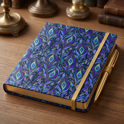 Midnight Peacock — Blue & Jewel Ornamental Seamless Pattern