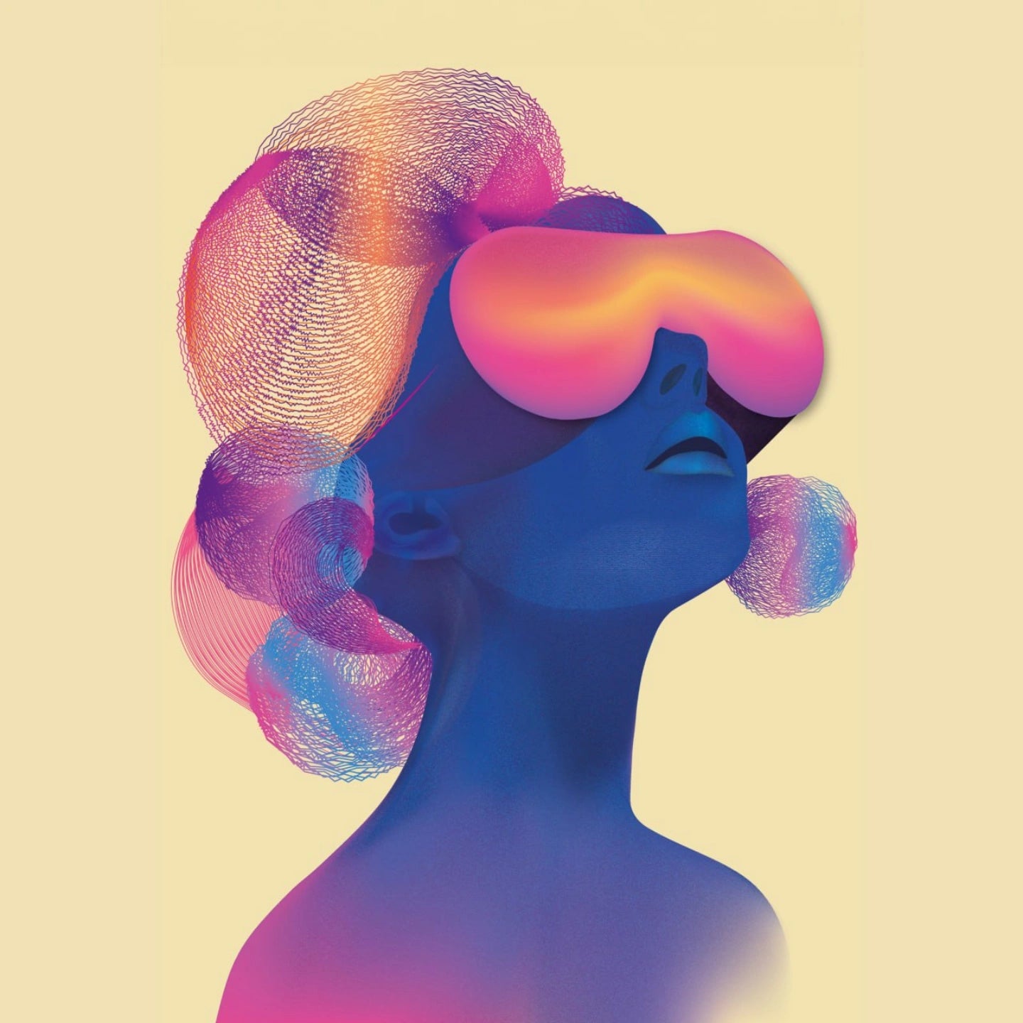 A minimalist and psychedelic illustration