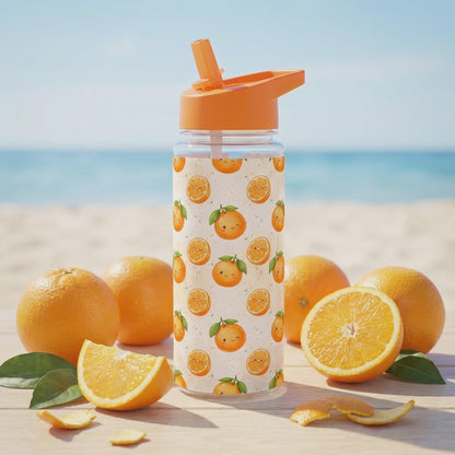 Kawaii Orange Seamless Pattern, Cute Citrus Digital Paper, JPG Download
